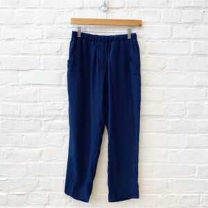 Hatch‎ || Ankle Dress Pants Trousers Silky Pull On Navy Blue P